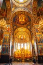 The Church of the Resurrection of Christ (Church of the Savior on Spilled Blood) in St. Petersburg. Interior, details Royalty Free Stock Photo