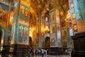 The Church of the Resurrection of Christ (Church of the Savior on Spilled Blood) in St. Petersburg. Interior, details Royalty Free Stock Photo