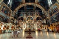 CHURCH OF THE RESURRECTION, VICHUGA, RUSSIA - NOVEMBER 03, 2019: Interior of the Orthodox Christian Church of the