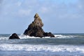 Church Rock at Broadhaven South in Pembrokeshire.