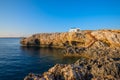 Church on the rocky shore of Mediterranean Sea Royalty Free Stock Photo
