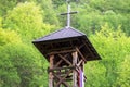 Church Roof with a cross. Church building roof with holy cross