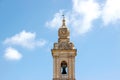 Church roof top with blue sky in malta Royalty Free Stock Photo