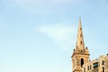 Church roof top with blue sky in malta Royalty Free Stock Photo