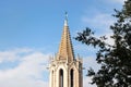 Church roof top with blue sky in france Royalty Free Stock Photo