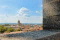 Church roof top with blue sky in france Royalty Free Stock Photo