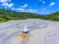 The Church at Rosia Poieni Geamana Lake Royalty Free Stock Photo