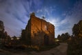 Church ruins at night Royalty Free Stock Photo