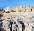 Church ruins of Saint John on the Acropolis Lindos, Rhodes Island, Greece Royalty Free Stock Photo