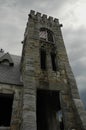 Church ruins with storm clouds overhead Royalty Free Stock Photo