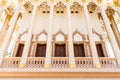 Church's carving windows in Wat Pa Sutdhawas, sakon nakhon, thai Royalty Free Stock Photo