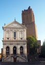 Church of S. Caterina a Magnanapoli, with the Torre delle Milizie in Rome, Italy