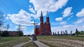 Church of the Sacred Heart of Jesus in Latvian village of Liksna in the spring of 2023