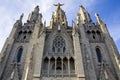 Church of the Sacred Heart of Jesus,located on the summit of Mount Tibidabo in Barcelona, Catalonia, Spain Royalty Free Stock Photo