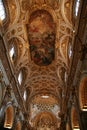 Church of Sain Luigi, golden ceiling in details, Vatican museum, Rome, Italy