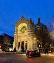 Eglise Saint-Augustin, Paris, France, at night