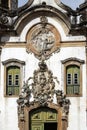 Church of Saint Francis of Assisi is a Rococo Catholic church in Ouro Preto, Brazil Royalty Free Stock Photo