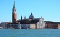 Church of Saint George in the Venetian Lagoon in Giudecca Canal in Northern Italy Royalty Free Stock Photo