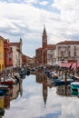 Chioggia - Church of Saint James Apostle with view of canal Vena nestled in charming town of Chioggia Royalty Free Stock Photo