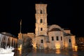 The Church of Saint Lazarus, a late-9th century church in Larnaca at night, Cyprus Royalty Free Stock Photo