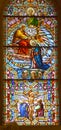 Church of Saint-Leon-de-Westmount stained glass window Royalty Free Stock Photo