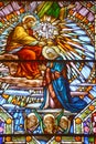Church of Saint-Leon-de-Westmount stained glass window Royalty Free Stock Photo