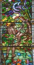 Church of Saint-Leon-de-Westmount stained glass window Royalty Free Stock Photo