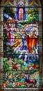 Church of Saint-Leon-de-Westmount stained glass window Royalty Free Stock Photo