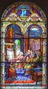 Church of Saint-Leon-de-Westmount stained glass window Royalty Free Stock Photo