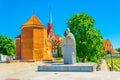 Church of Saint Marcin and statue of pope John Paul II at Wroclaw, poland...IMAGE