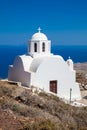 Church of Saint Mark located next to the hiking path between Fira and Oia in Santorini Island Royalty Free Stock Photo