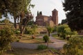 Sant Marti del Brull romanesque church gardens Royalty Free Stock Photo