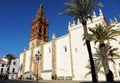 Church of Saint Michael in the Plaza of Spain, Jerez de los Caballeros, Badajoz province, Spain Royalty Free Stock Photo