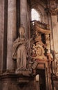 Prague, Czech Republic - March 15, 2020 The Church of Saint Nicholas, baroque painted ceiling, baroque interior