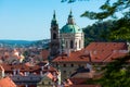 The Church of Saint Nicholas Mala Strana. Baroque church in the Lesser Town of Prague. Czech Republic Royalty Free Stock Photo