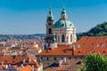 The Church of Saint Nicholas Mala Strana. Baroque church in the Lesser Town of Prague. Czech Republic Royalty Free Stock Photo