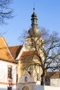 church of Saint Sigismond and palace in Popice, Znojmo region, Czech Republic