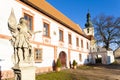 church of Saint Sigismond and palace in Popice, Znojmo region, Czech Republic