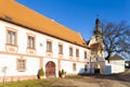 church of Saint Sigismond and palace in Popice, Znojmo region, Czech Republic