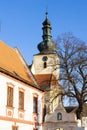 church of Saint Sigismond and palace in Popice, Znojmo region, Czech Republic