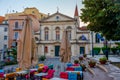 Church of Saint Spyridon in the center of Kerkyra, Corfu, Greece Royalty Free Stock Photo