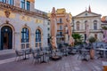 Church of Saint Spyridon in the center of Kerkyra, Corfu, Greece Royalty Free Stock Photo