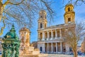 Church of Saint Sulpice. Fabulous, magnificent Paris in early spring Royalty Free Stock Photo