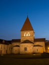 Church In Saint-Sulpice, Switzerland After Sunset Royalty Free Stock Photo