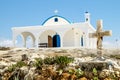 The Church of Saint Thecla on the Mediterranean sea in Ayia NAPA. Cyprus. Royalty Free Stock Photo