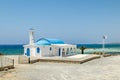 The Church of Saint Thecla on the Mediterranean sea in Ayia NAPA. Cyprus. Royalty Free Stock Photo