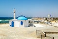 The Church of Saint Thecla on the Mediterranean sea in Ayia NAPA. Cyprus. Royalty Free Stock Photo