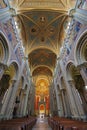 Landmark in Prague. Interior of Catholic Church of Saints Cyril and Methodius - Czech Republic