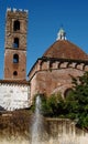 Church of saints Giovanni e Reparata in Lucca; detail of dome e bell tower