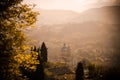 Church of San Biagio in Montepulciano surrounded by Tuscan countryside Royalty Free Stock Photo